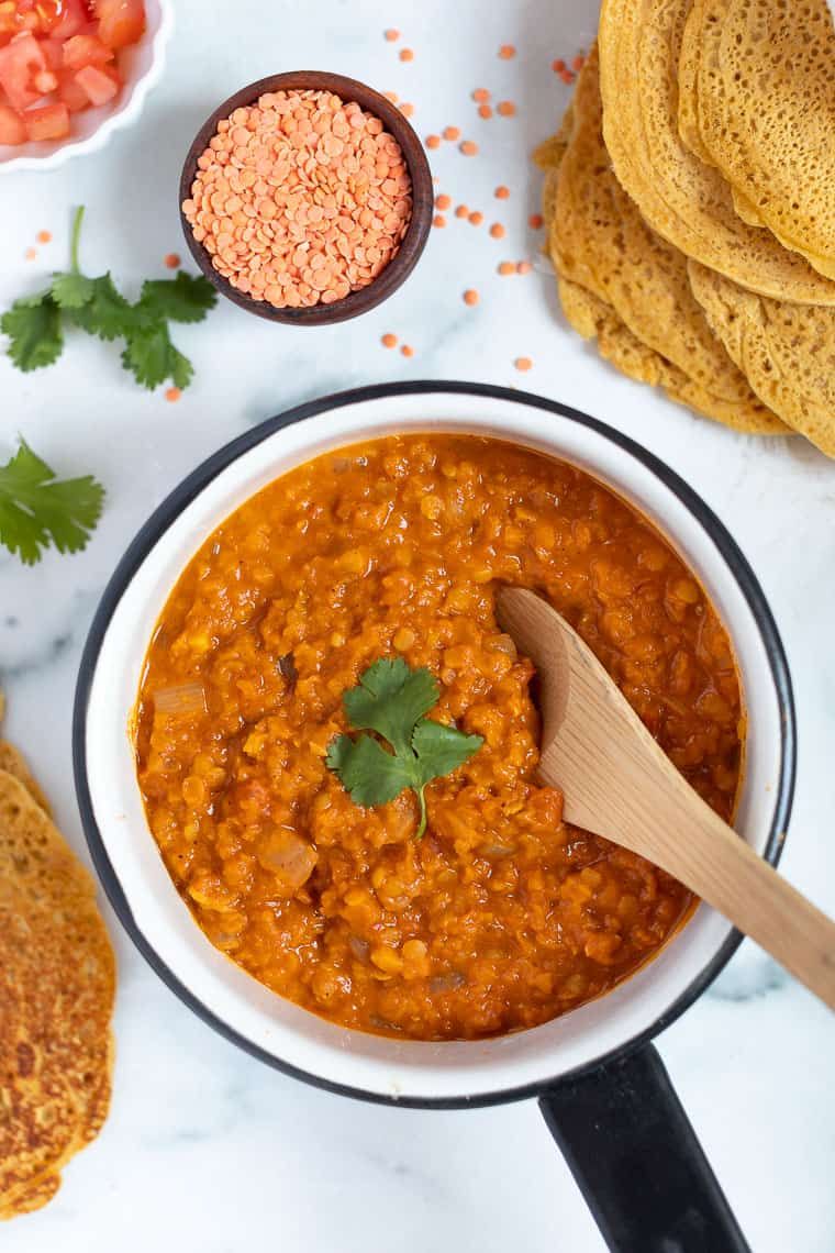 Ethiopian Spiced Lentils or Stew (IMisir Wot)