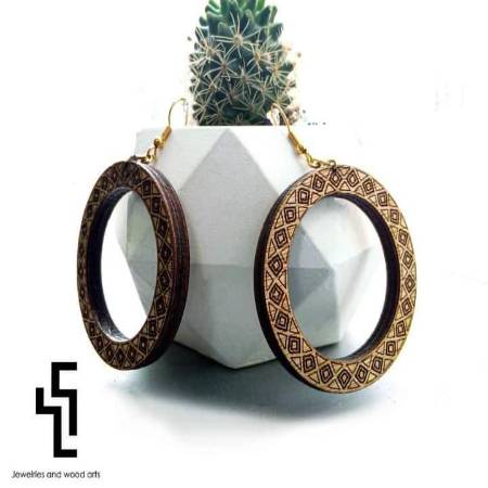 CIRCULAR DANGLE EARRINGS TILET HOOPS