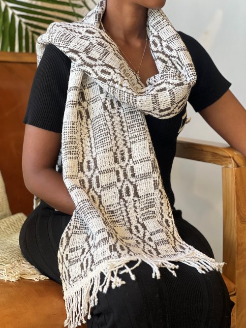 Addis Gridwork Silk Shawl