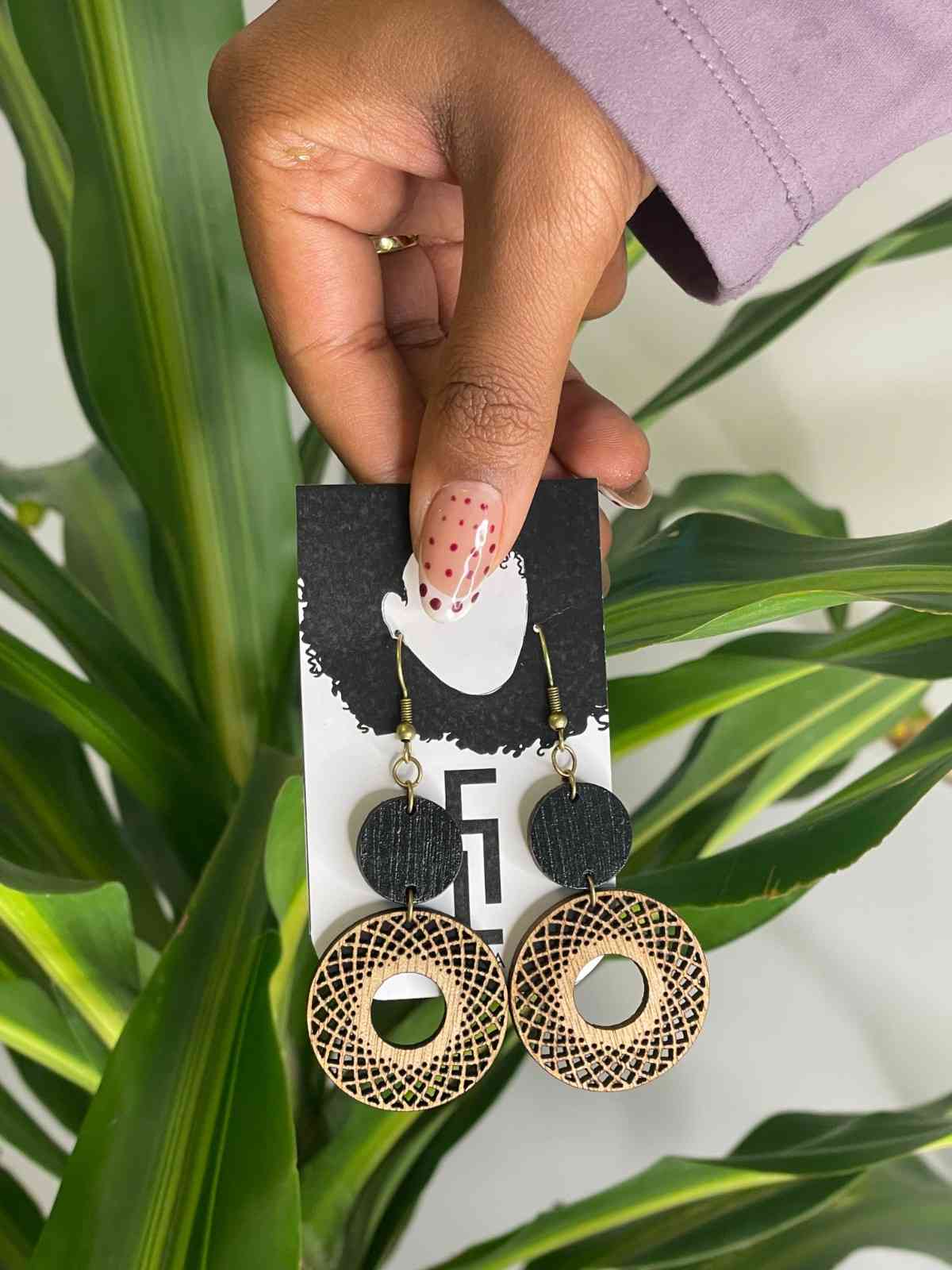 Menkor Handcrafted Wooden Earrings