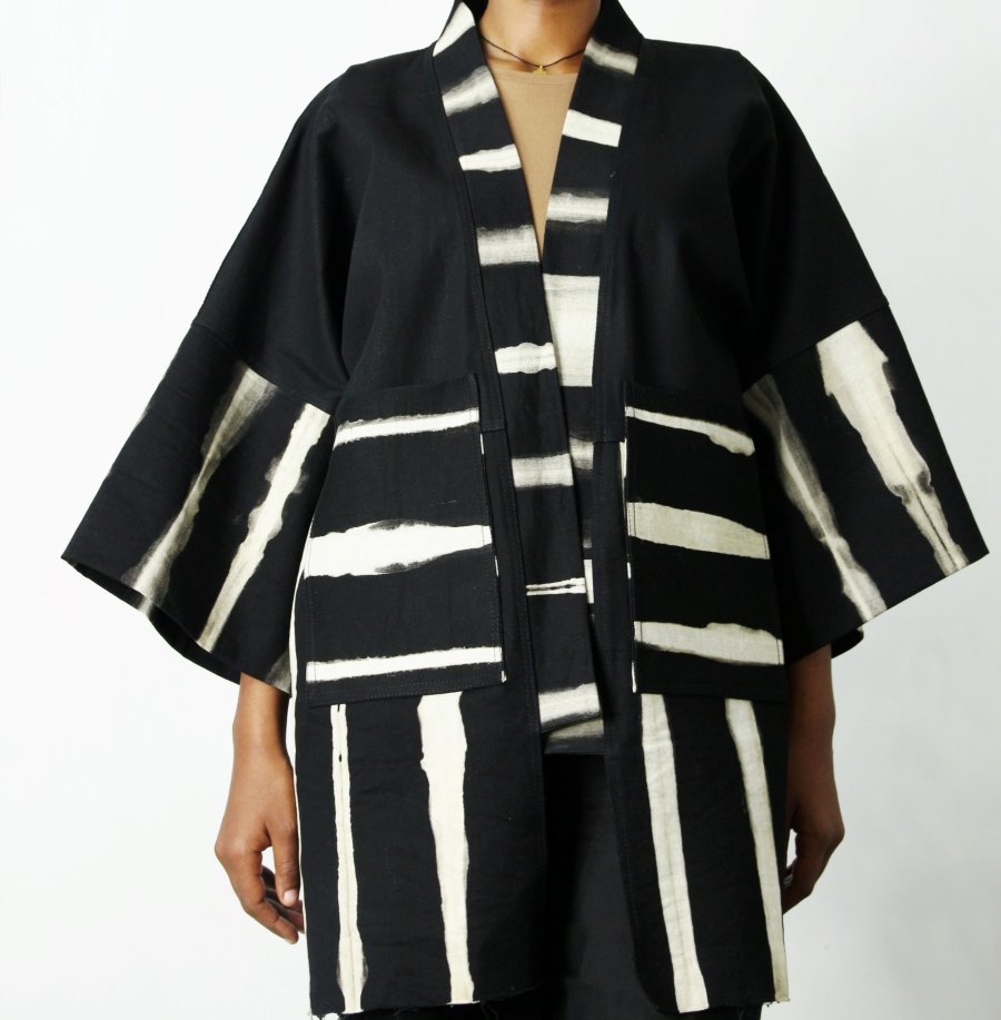 Unisex-Bleached Denim – Ebony