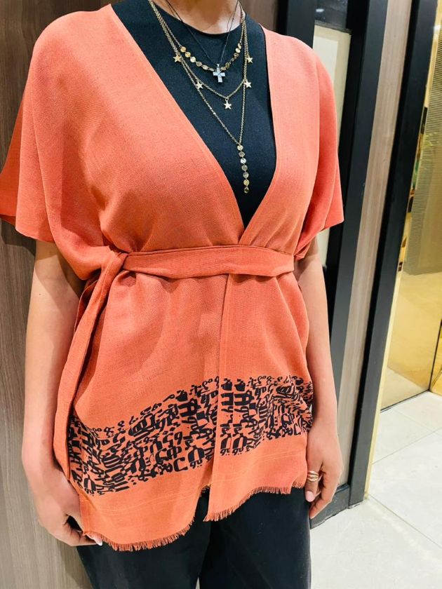 Radiant Coral Cardigan  