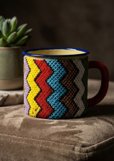 Jorova Beaded Enamel Cup