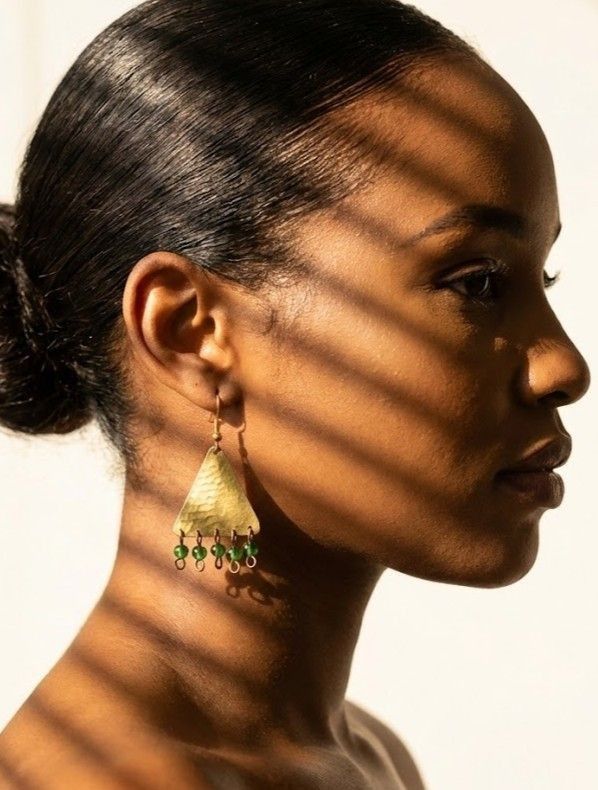 Jorova Tribal Brass Earrings