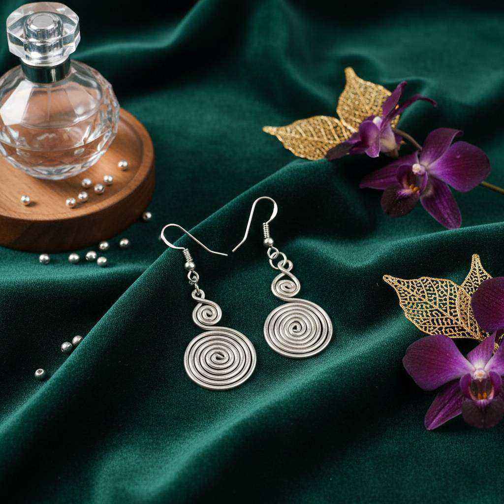 Jorova Coil Silver Earring