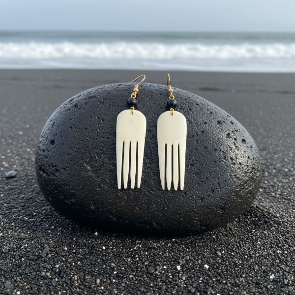 Retro Afro Pick Earrings