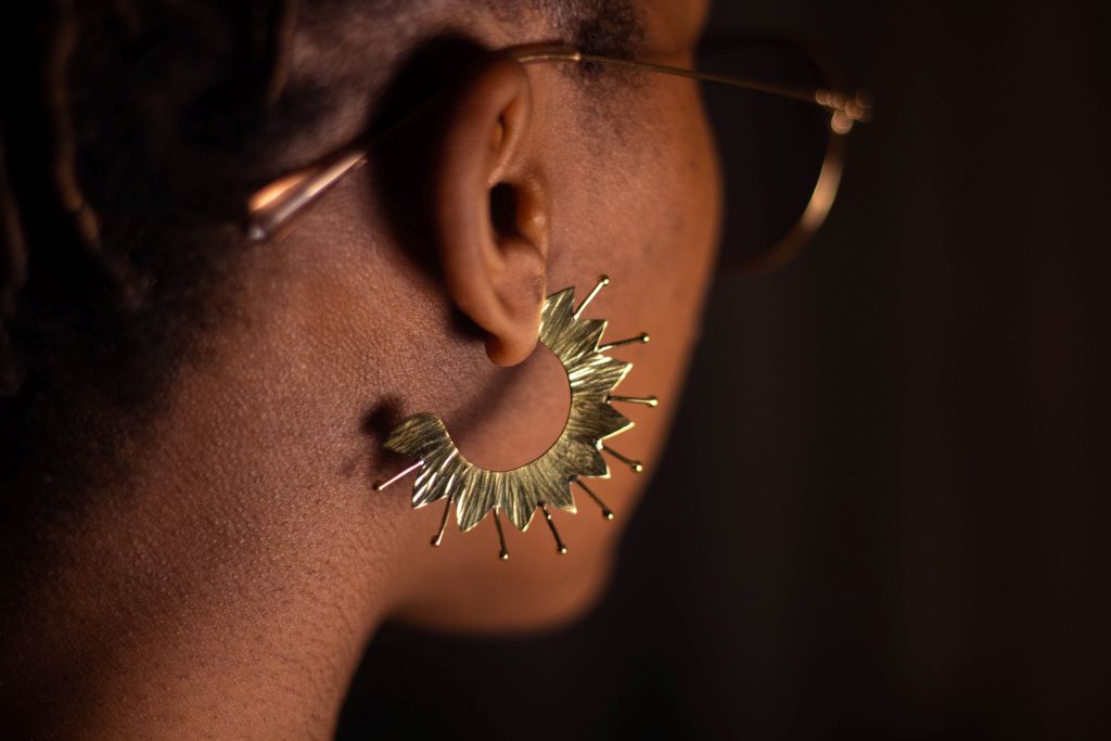 Alizeti Brass Earrings