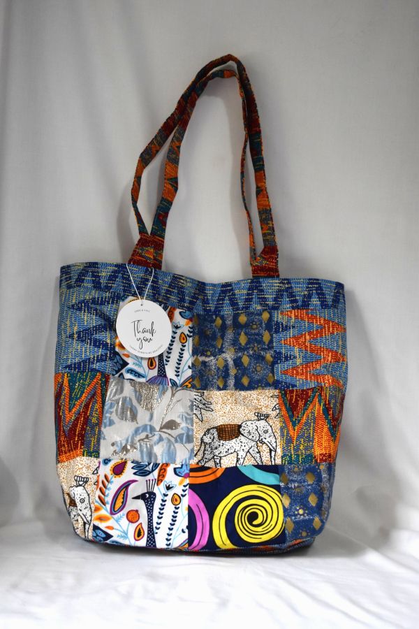 Vibrant Collage Tote