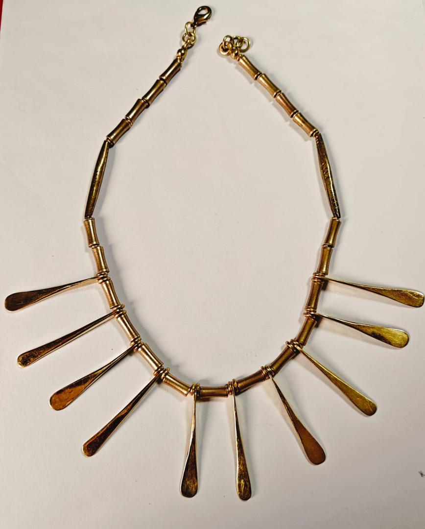 Flat Miale Brass Necklace