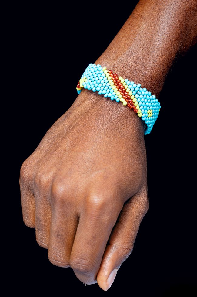DRC- Inspired Beadwork Bracelet
