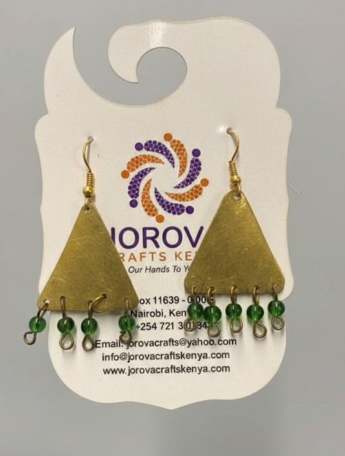 Jorova Tribal Brass Earrings
