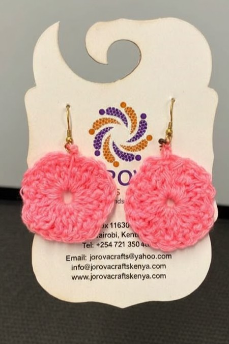 Jorova Yarn Earring With Black Beads