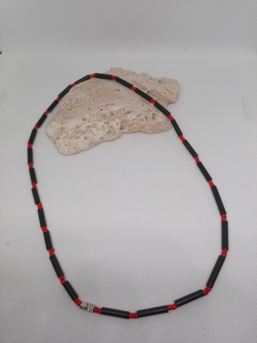 Lollipop Necklace Black & Red