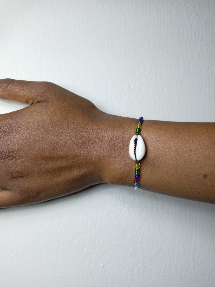 Multicolored Cowrie African Bracelet