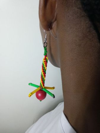 RASTA EARRING Red, Yellow & Green