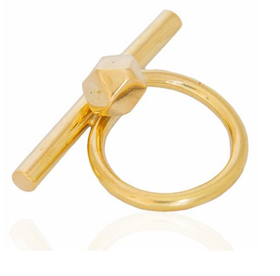 Adele Dejak Handcrafted Brass Aviva One Size Ring