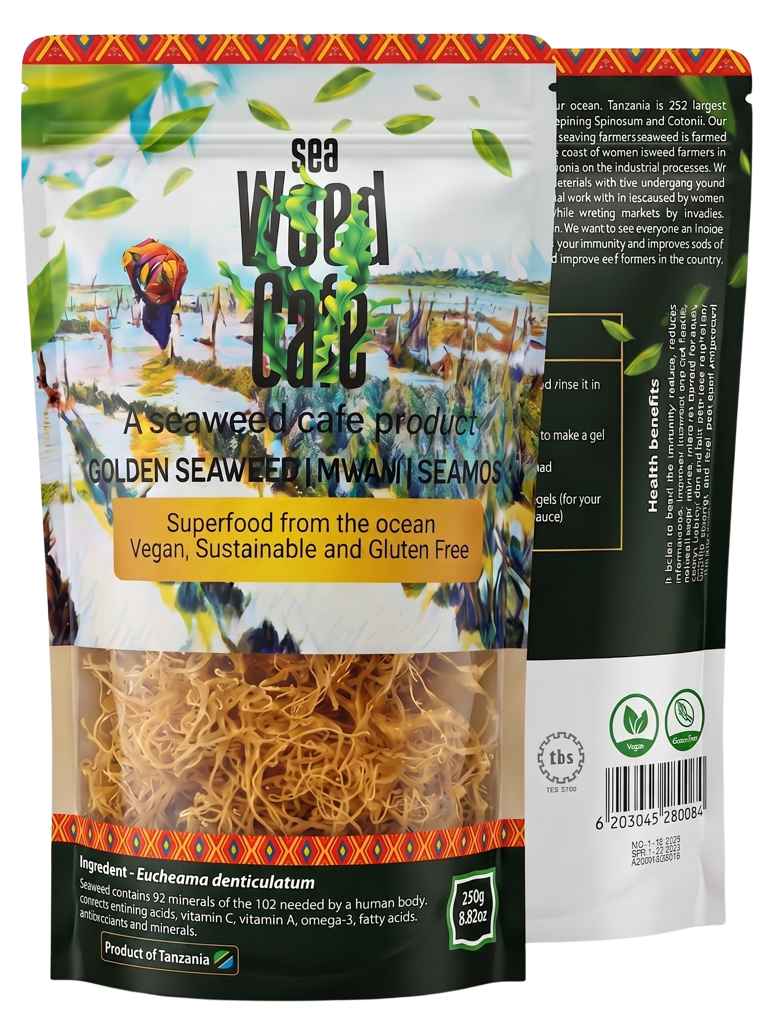 Seaweed Cafe Golden Sea Moss – 250g