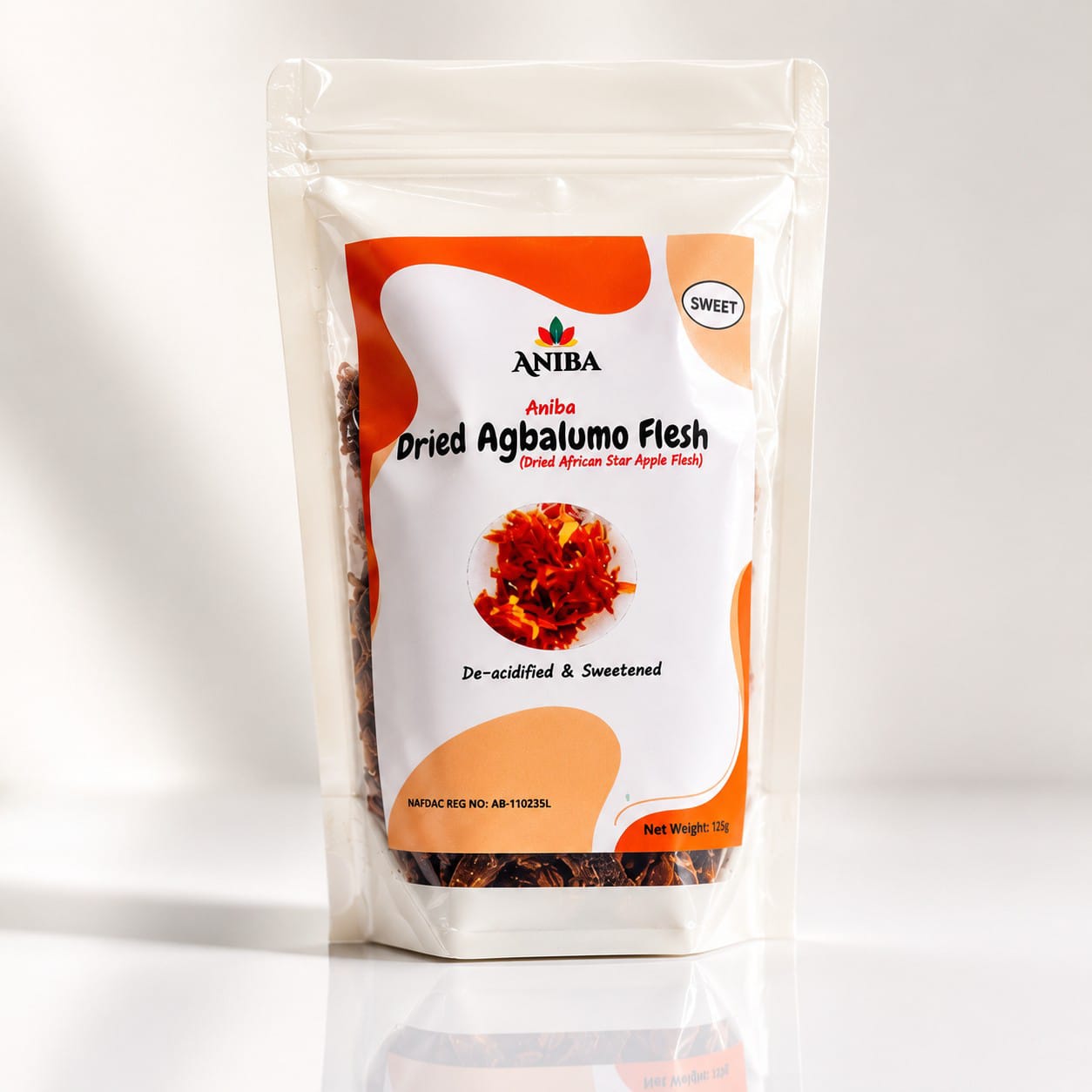 Sweet Dried African Star Apple (Sweet Dried Agbalumo) – 125g