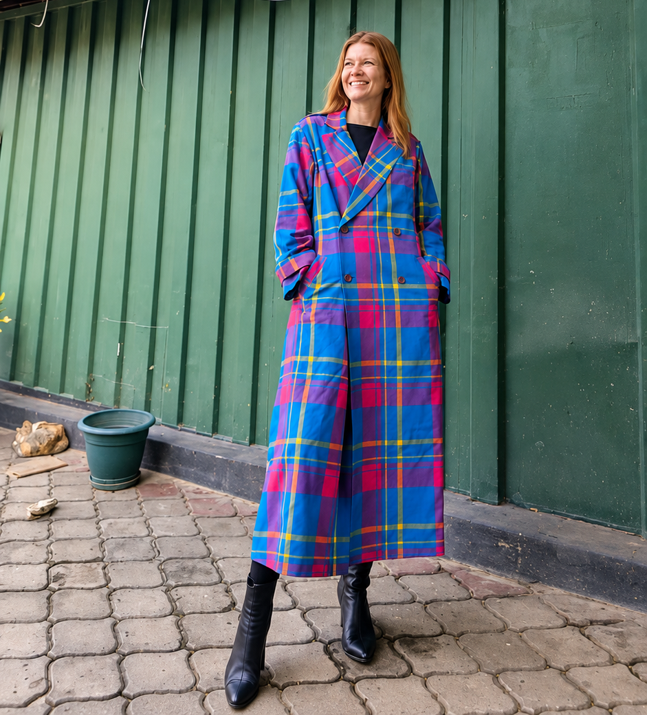 Maasai Shuka Trench Midi