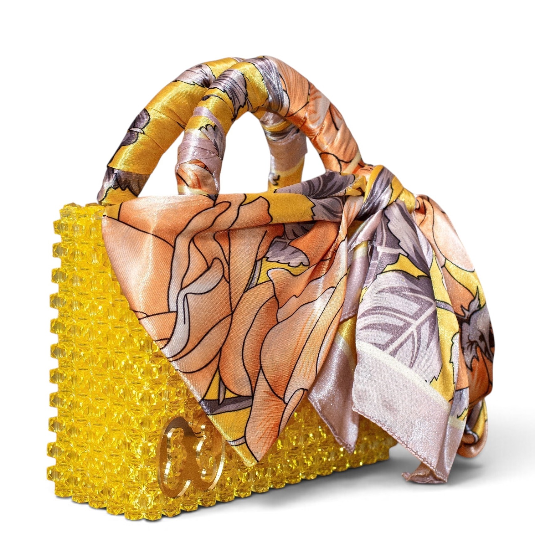 Dukuwaa Beaded Bag - Yellow