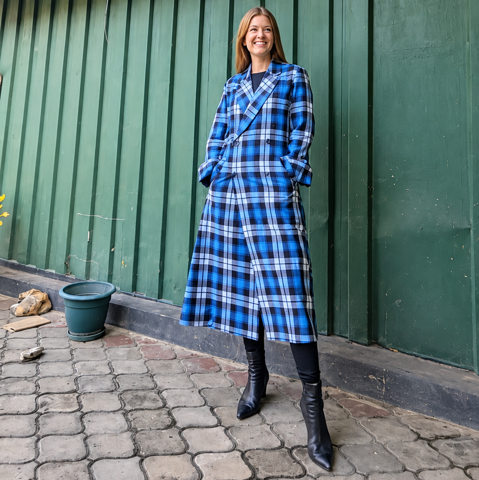 Maasai Shuka Trenchcoat Maxi