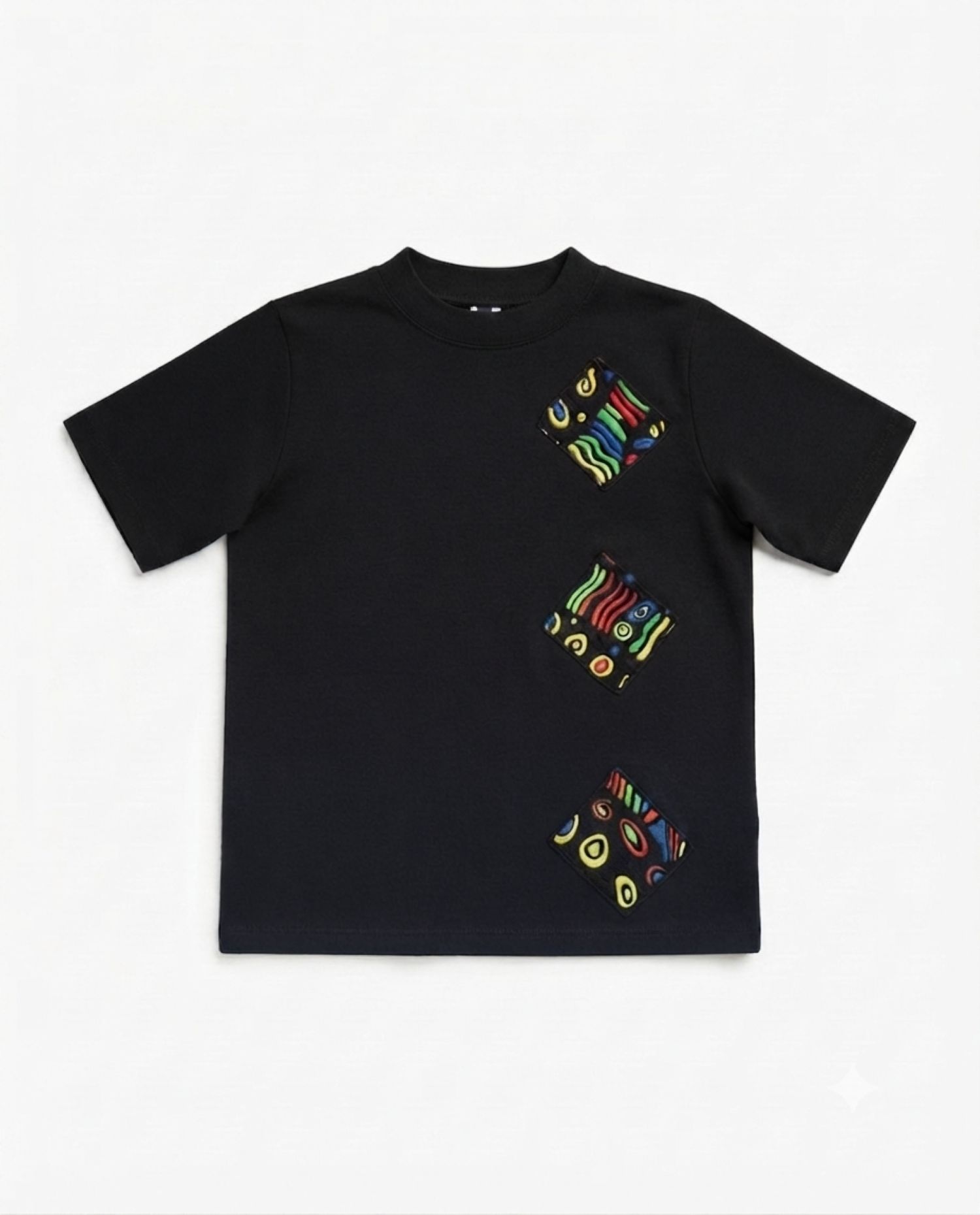 Safari Ankara Left-Side Diamonds T-Shirt
