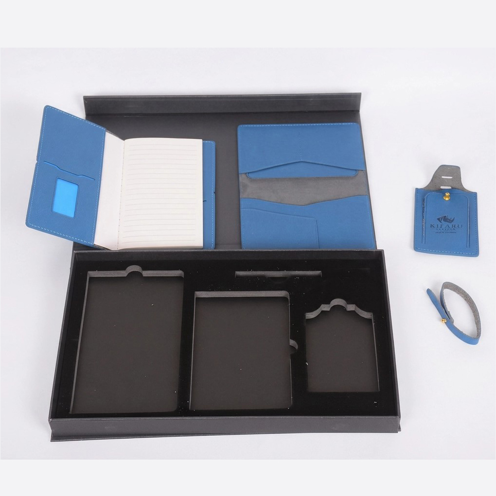 Hadia Genuine Leather Gift Set - Blue