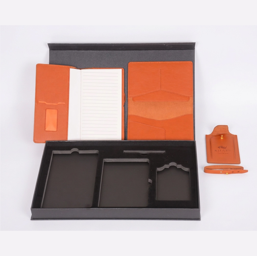 Hadia Genuine Leather Gift Set - Orange