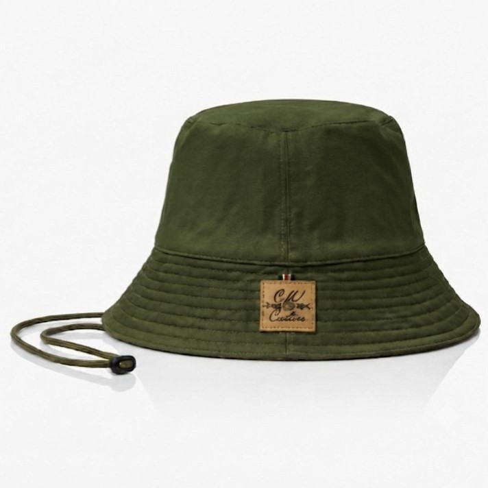 Unisex Signature Safari Printed Bucket Hat - Jungle Green 