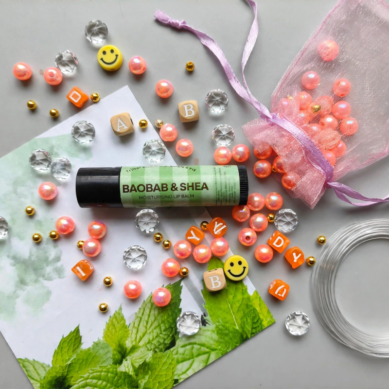 Baobab & Shea Moisturising Lip Balm + DIY Bracelet Kit