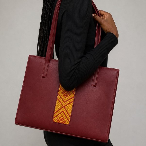 Enku Bag – Burgundy Genuine Leather
