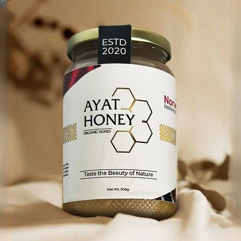 Pure Organic Ethiopian Ayat Arsi White Honey -500g from Afrikart