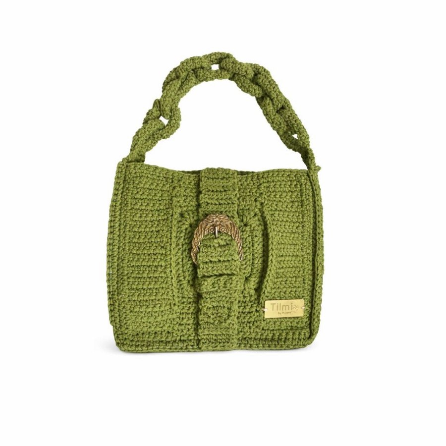 Macram Cotton Bag – Olive Green from Afrikart