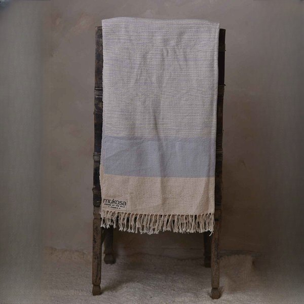 Luxurious Handwoven Saucy Mukosa Mpongwe Tonal Block Throw