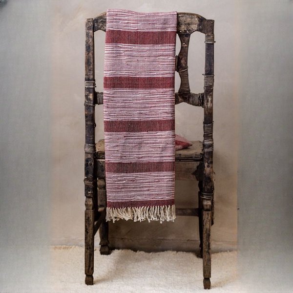 Luxurious Handcrafted Saucy Mukosa Sangwa Stripe Throw