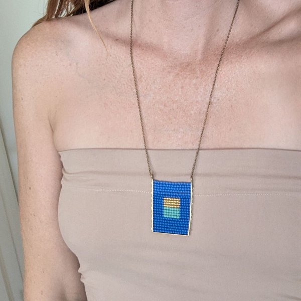 Beaded Pendant Neckpiece – Small