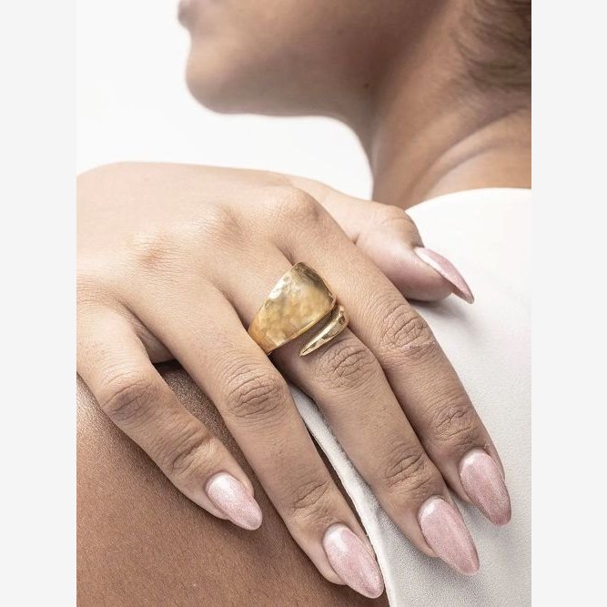 Adele Dejak Handcrafted Brass Vesna One Size Ring from Afrikart