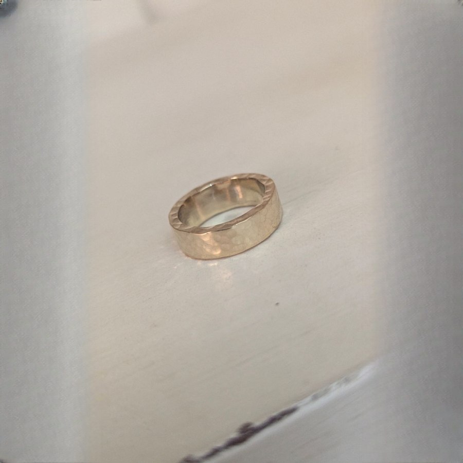 Thick Hammered Band from Afrikart