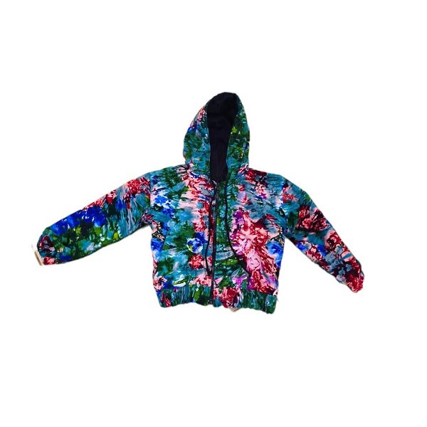 Blue & Pink Tie-Dye Kid's Hoodie Jacket