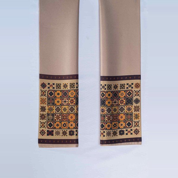 Zemenay Silk Scarf – Brandy Heritage Print