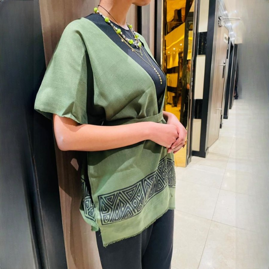 Olive Green Cardigan from Afrikart