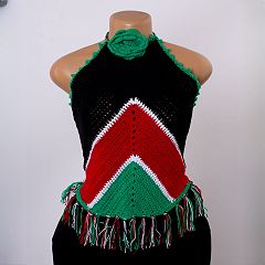 Crochet Floral Kenyan Themed Top