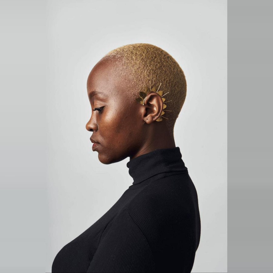 Alizeti Brass Ear Cuffs from Afrikart