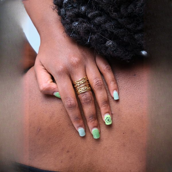 Mkeka Layered Statement Band Ring – Handcrafted Textured Unisex Finger Jewelry