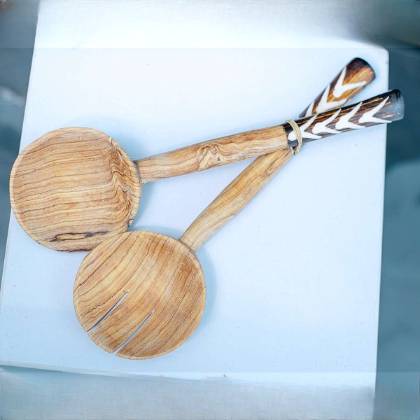 Handcrafted Jacaranda Wood Serving Spoon Set