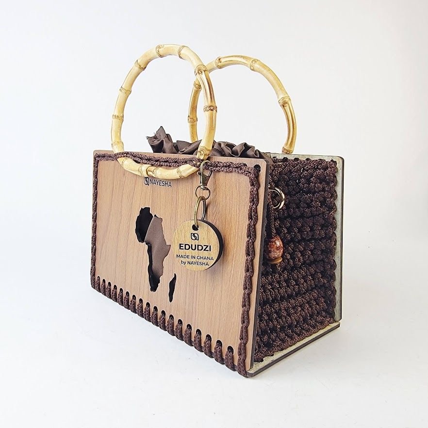 Daafua Medium Crochet Handbag Africa Map from Afrikart