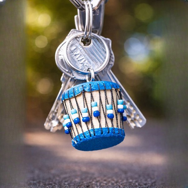 African Drum Keychain