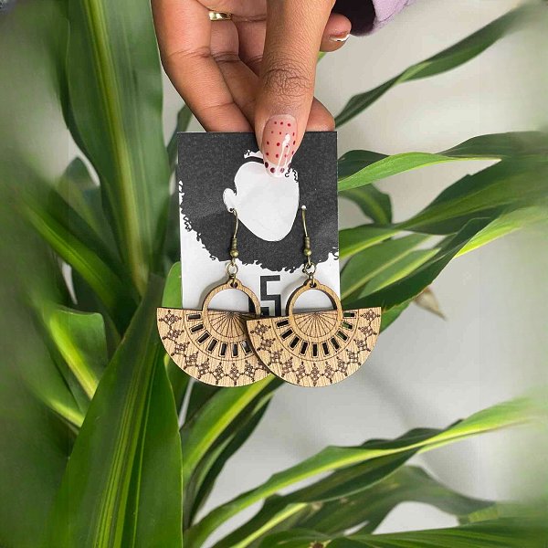 Aurora Sunrise Wood Earring