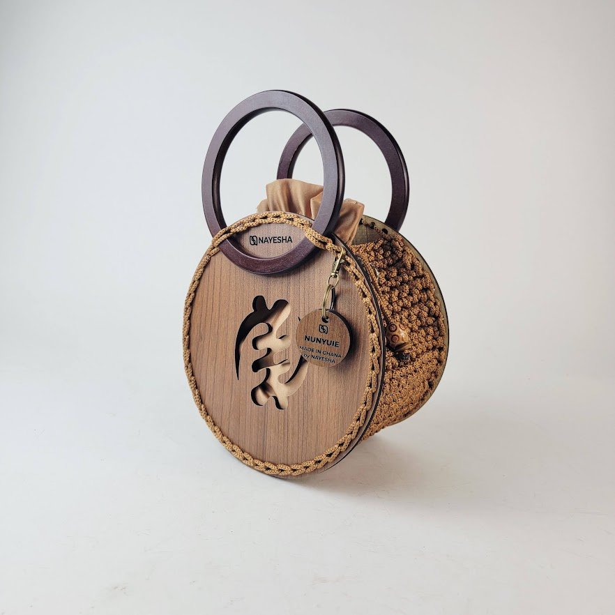 Nunyuie Medium Round Crochet Handbag from Afrikart