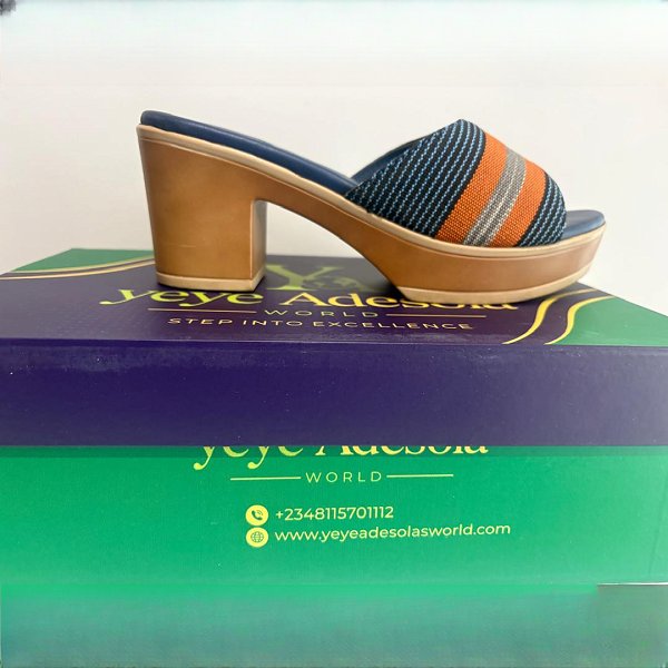 Block Heel Platform Slippers